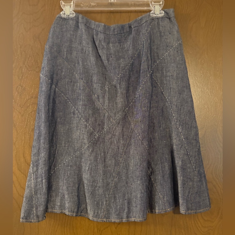 CAbi Denim Blue A-Line Skirt - Picture 2 of 2